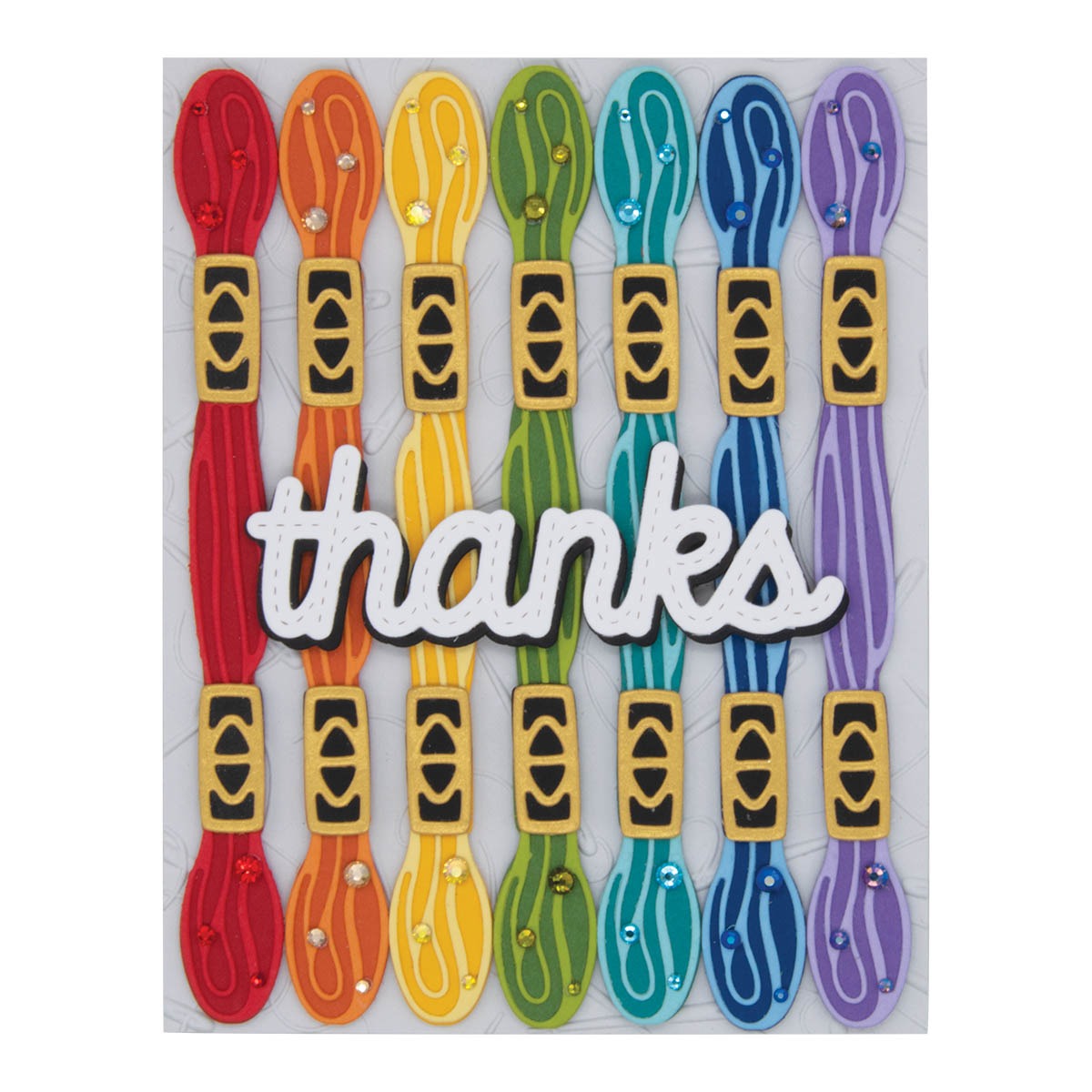 April 2024 Small Die of the Month Preview & Tutorials – Faux Stitched Sentiments & Floss