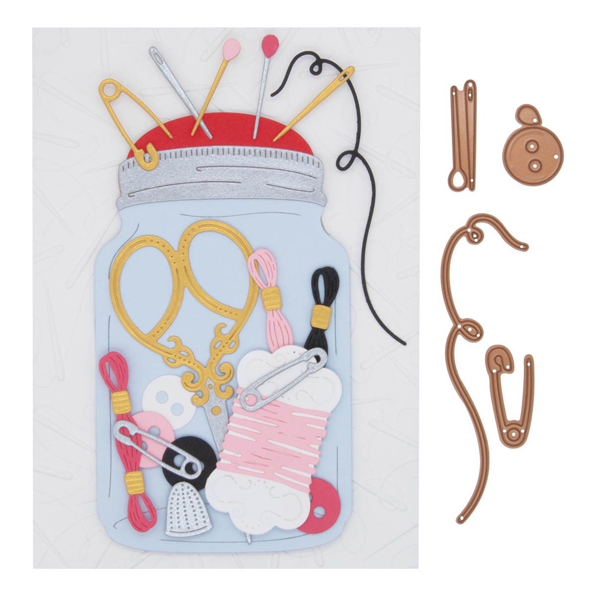 April 2024 Large Die of the Month Preview & Tutorials – Pins & Needles Jar