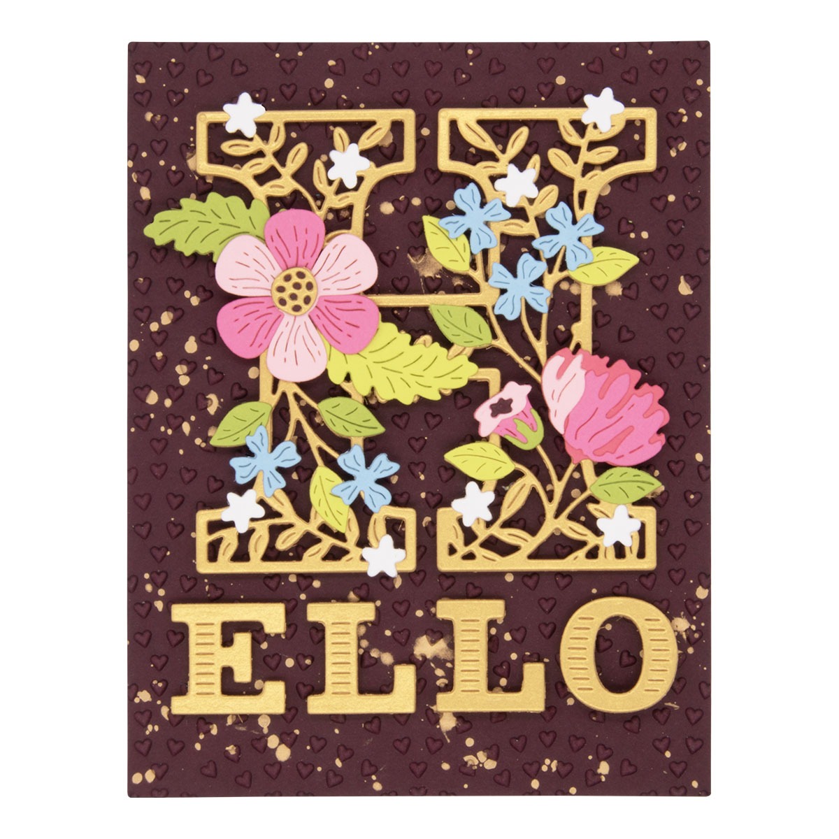 December 2024 Small Die of the Month Preview & Tutorials – Blooming Hello