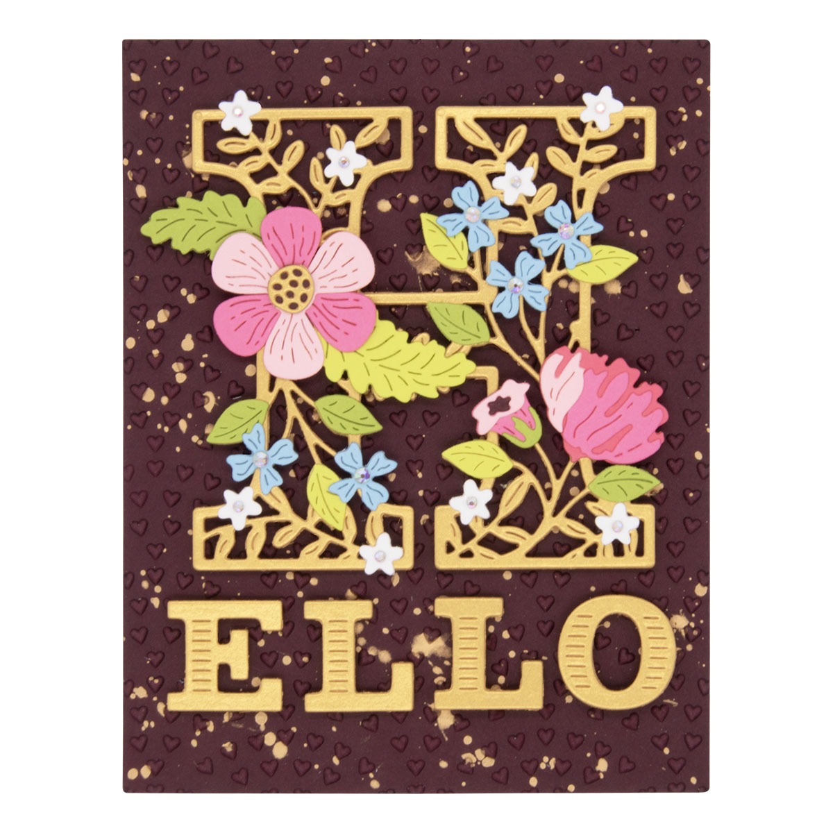 December 2024 Small Die of the Month Preview & Tutorials – Blooming Hello