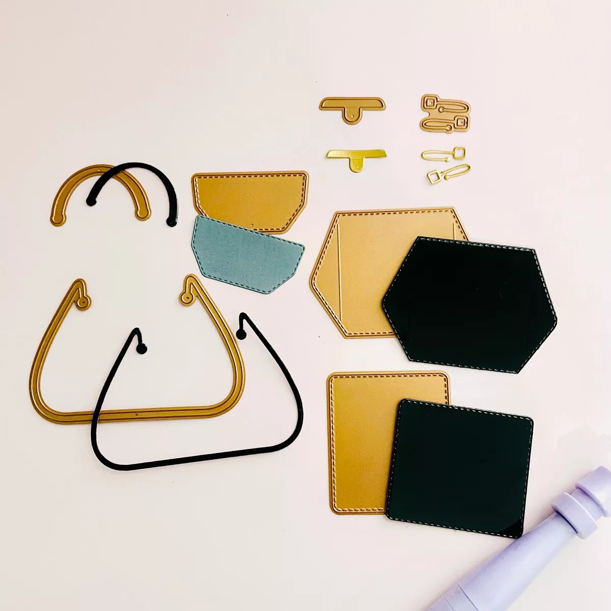 From Paper to Patent Leather: Crafting a Textured Designer Purse, S5-715, S4-1438, S4-1485, DM821, E3D-138, E3D-130