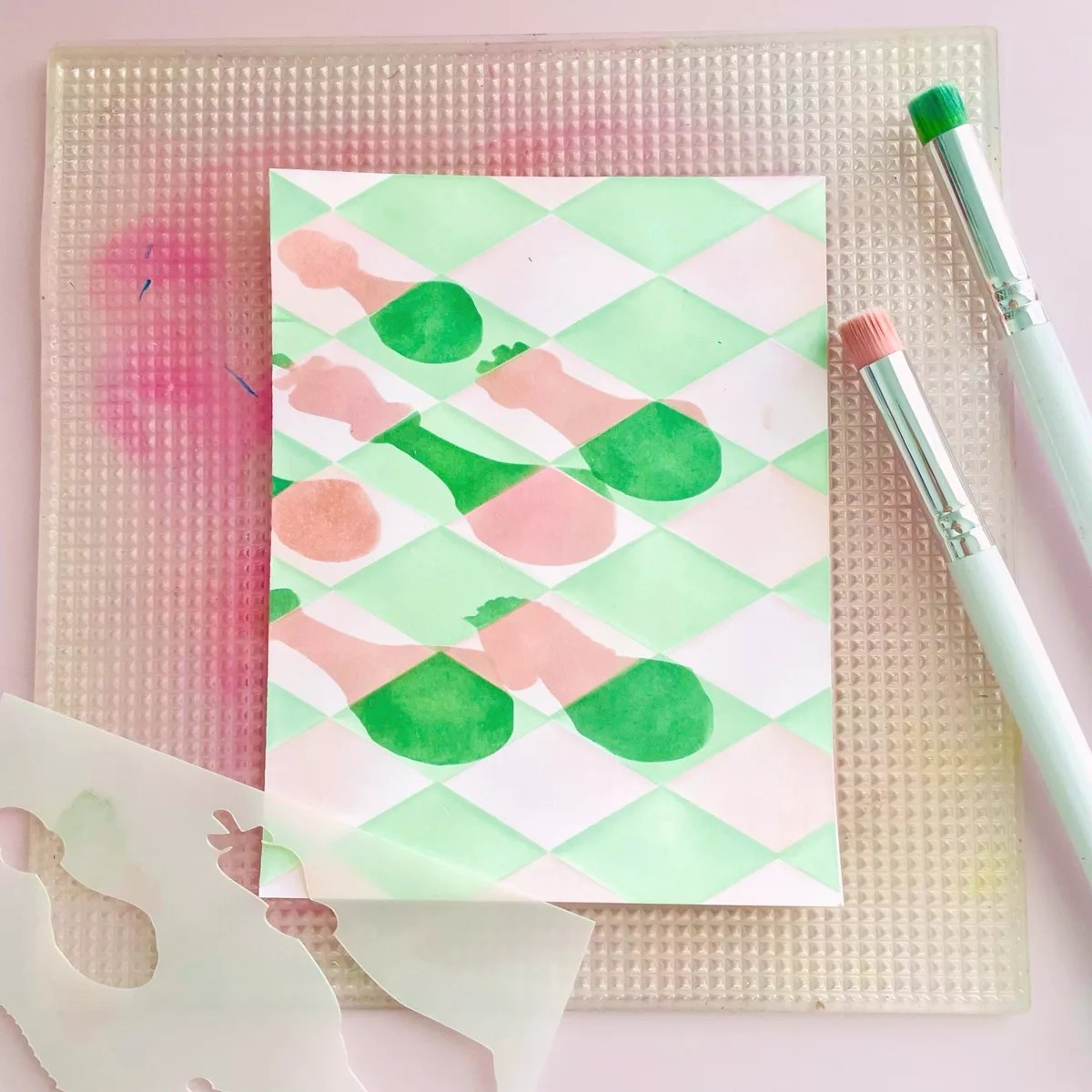 Master the Board: Layering Harlequin Stencils and 3D Embossing, E3D-175, STN-073, S4-1534