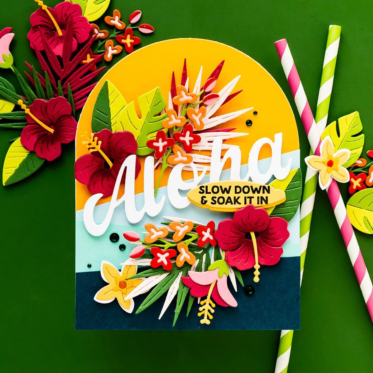June 2026 Large Die of the Month Preview & Tutorials &ndash; Tropical Blooms