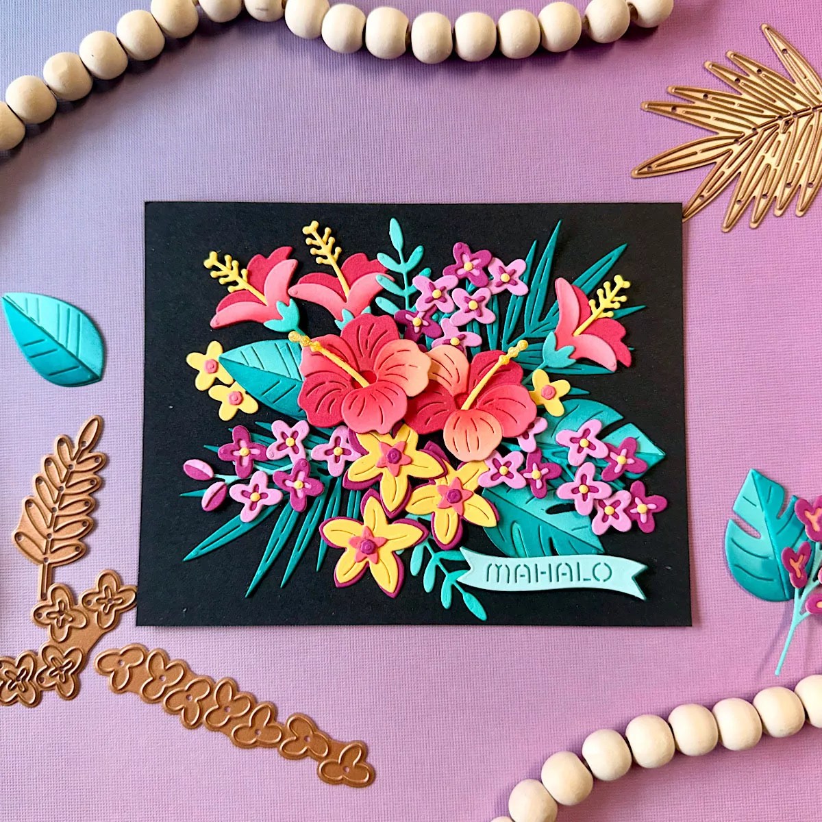 June 2026 Large Die of the Month Preview & Tutorials &ndash; Tropical Blooms