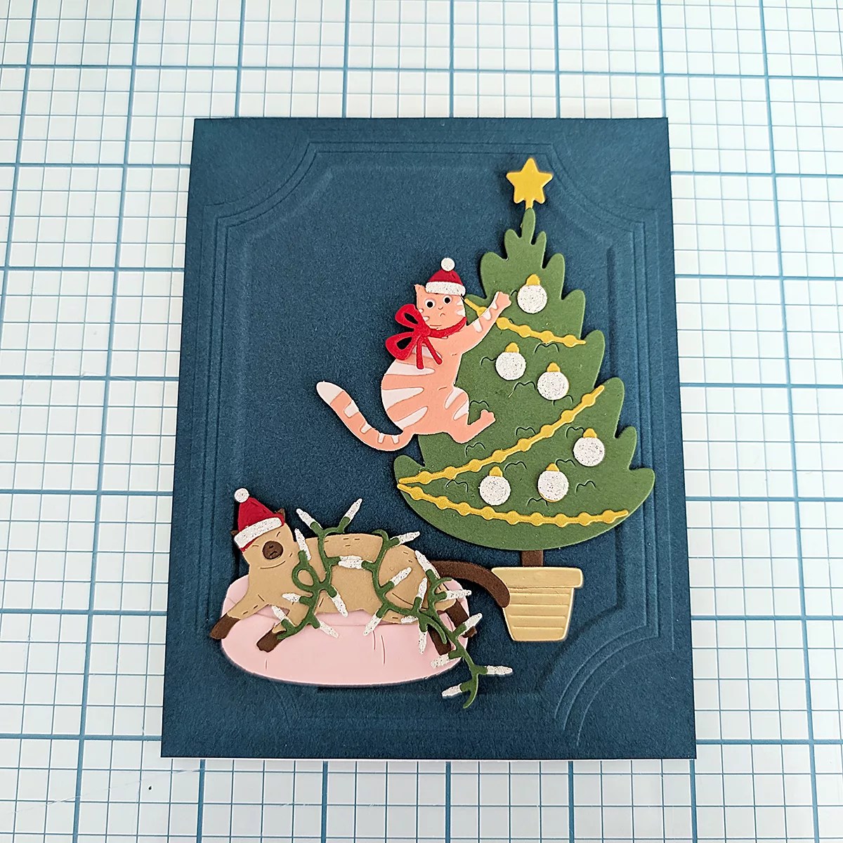 Naughty Christmas Cats Diecutting & Hot Foiling Tutorial, S4-1546, S4-1547, S5-761, E3D-179, BP-375