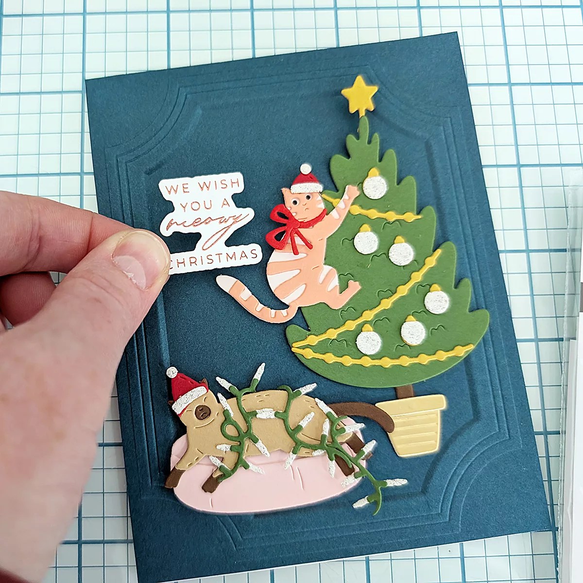 Naughty Christmas Cats Diecutting & Hot Foiling Tutorial, S4-1546, S4-1547, S5-761, E3D-179, BP-375
