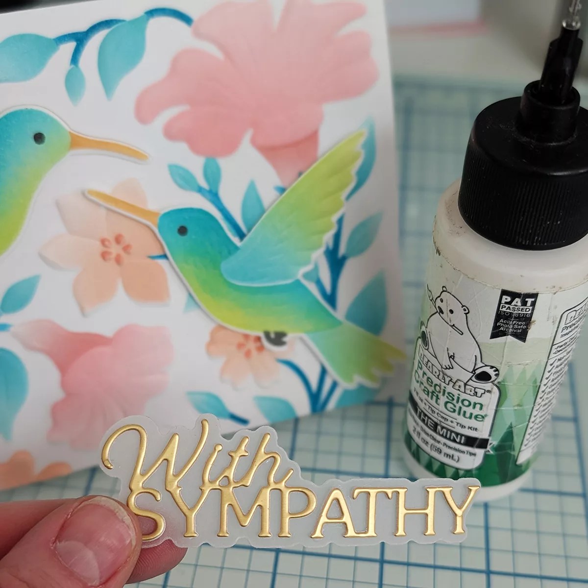 Ink Blending & 3D Embossing Tutorial featuring Hummingbird Garden by Simon Hurley, E3D-181, STNB-019, S1-187