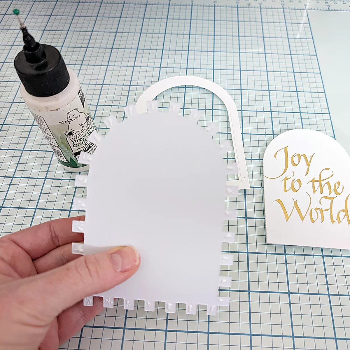 Easy Hot Foiled Holiday card Featuring the Upright Italic Joy to the World Press Plate, BP-369, S5-526, S5-743, S4-1450, S4-1448
