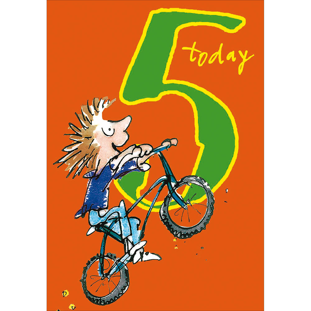 Quentin Blake '5 Today' Greetings Card | Spencer Thorn