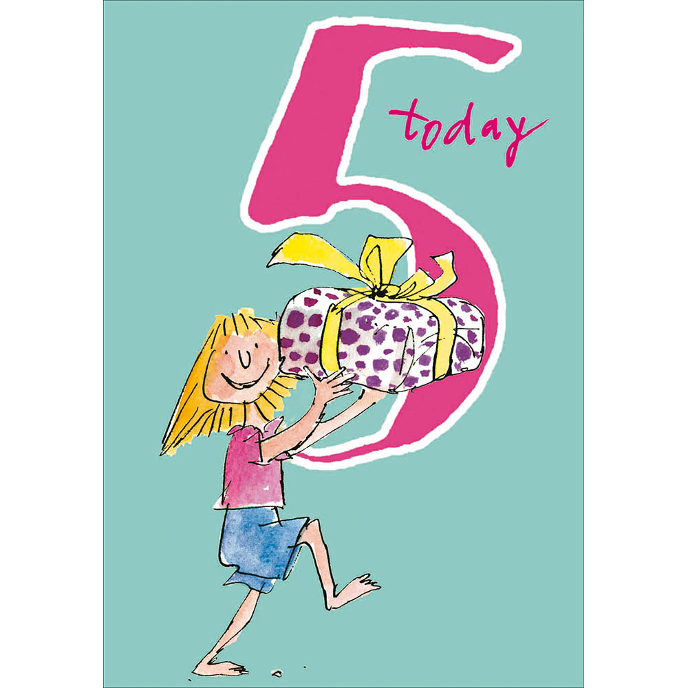 Quentin Blake '5 Today' Greetings Card | Spencer Thorn