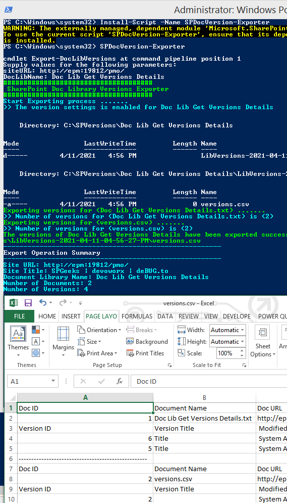 Export SharePoint Version History To Excel Using PowerShell Microsoft Geeks