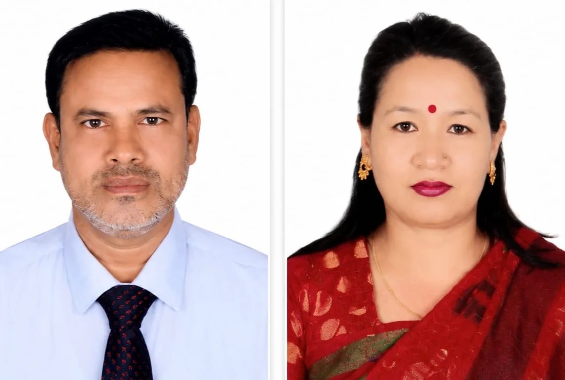 সভাপতি রীনা দেবী ও সম্পাদক শামছুল আলম