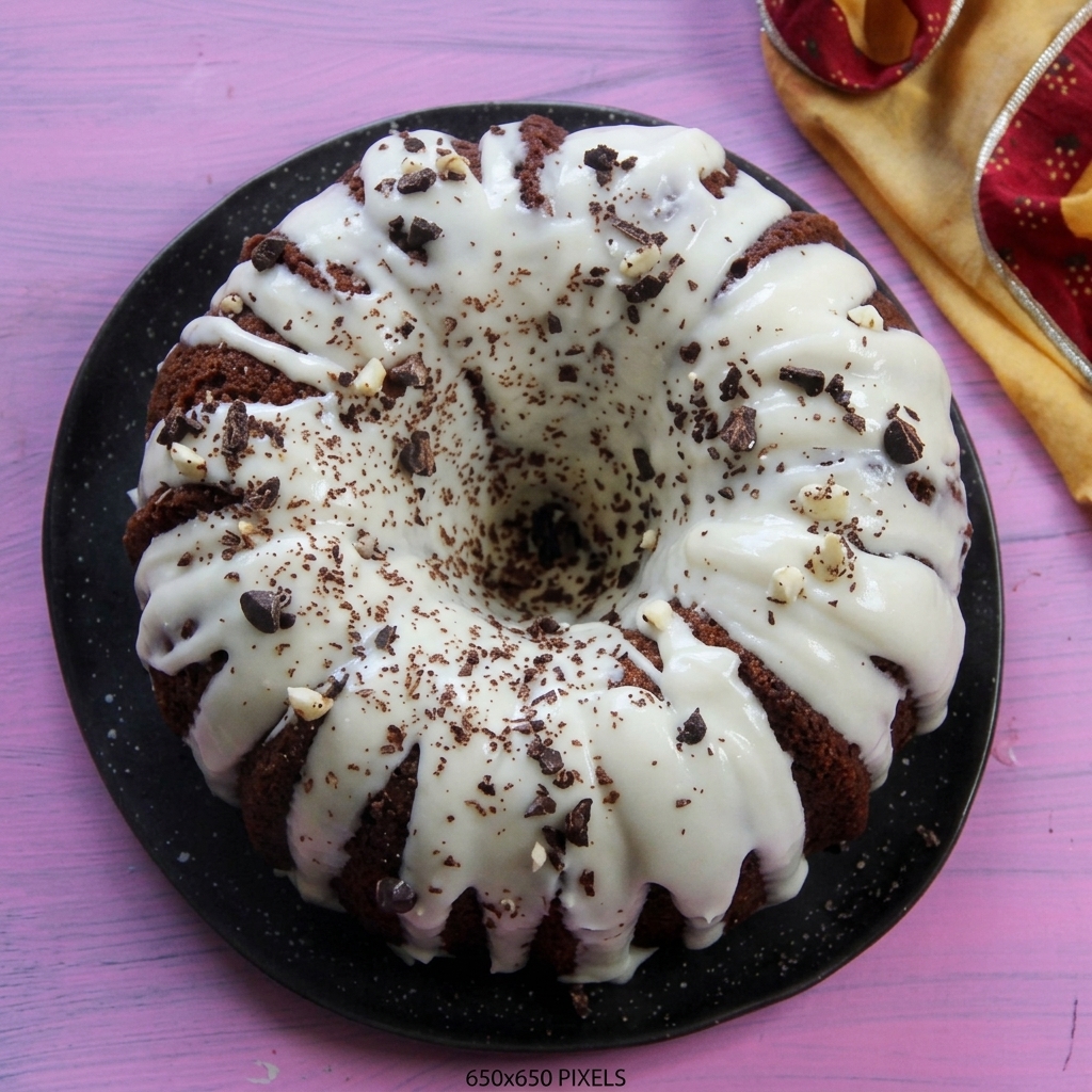 A gorgeous tender banana bread Bundt cake