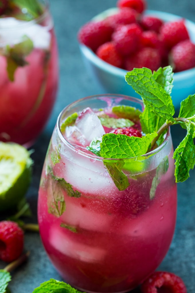 raspberry mojitos - spicy southern kitchen on raspberry mojito recipe with chambord