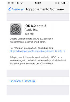 IOS 8 beta 5