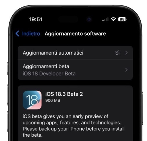 IOS 18. 3 beta 2.