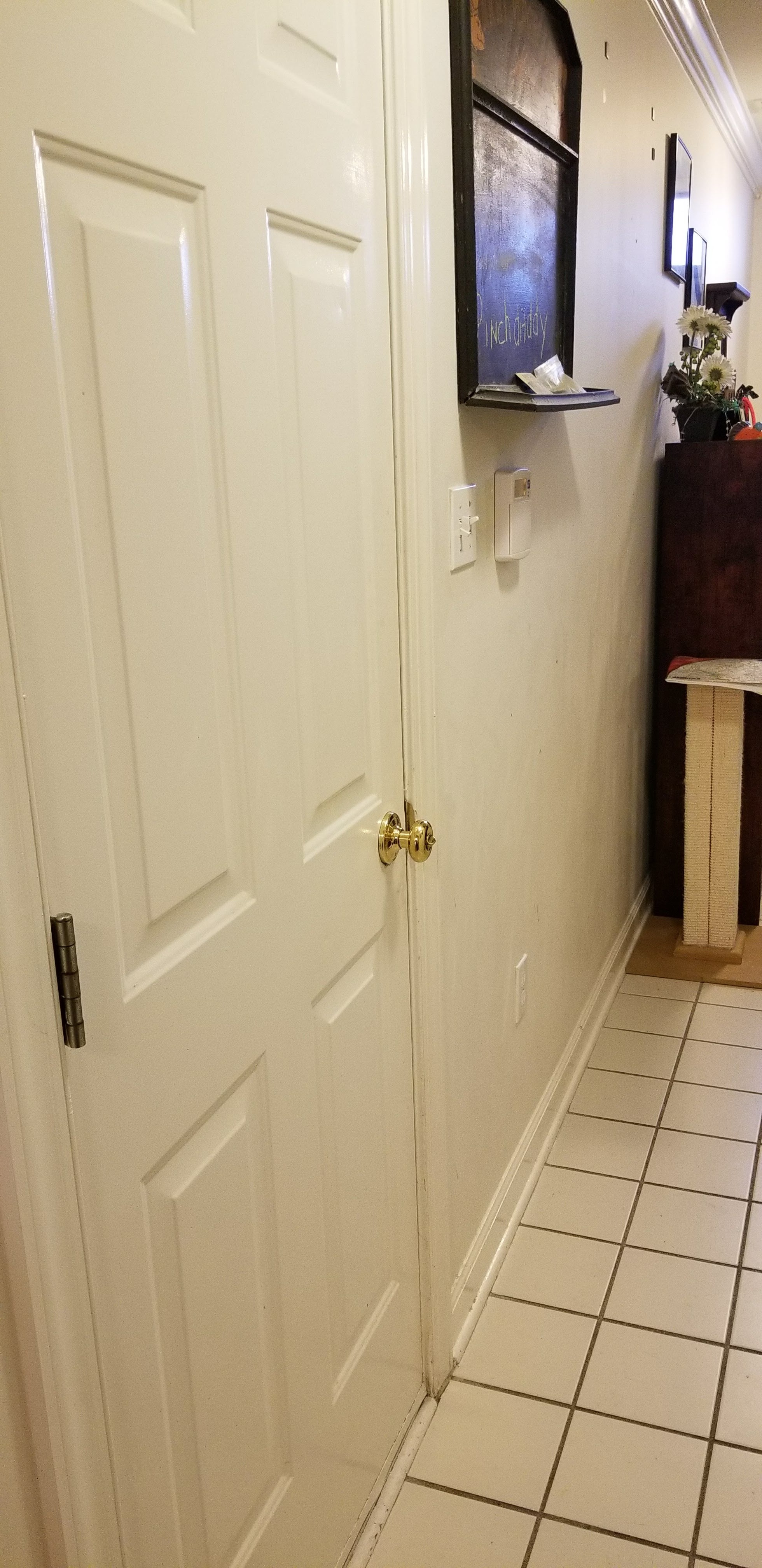 The garage door. Opened at least twice daily to . . .