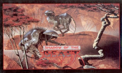 Roger Deans distinkte boks for Shadow of the Beast. Scannet av Mobygames.