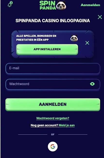 Spin Panda Casino App Voor gokken met echt geld op Android en iOS