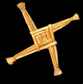 Brigid's cross of woven energy