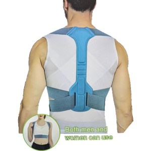Ceinture De Dos - Correctrice Posture - Unisexe - St-2227 - Gris/Bleu
