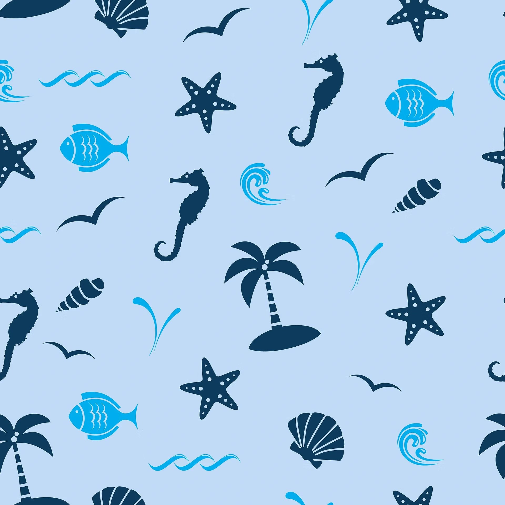 Seamless blue pattern