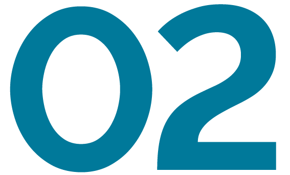 Large, bold lettering that reads 02