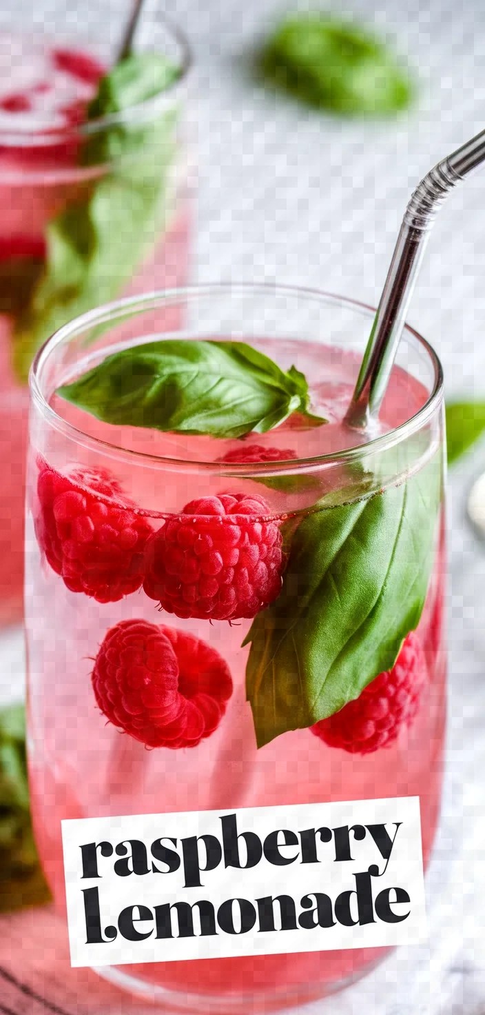 Photo of Raspberry Basil Lemonade Recipe