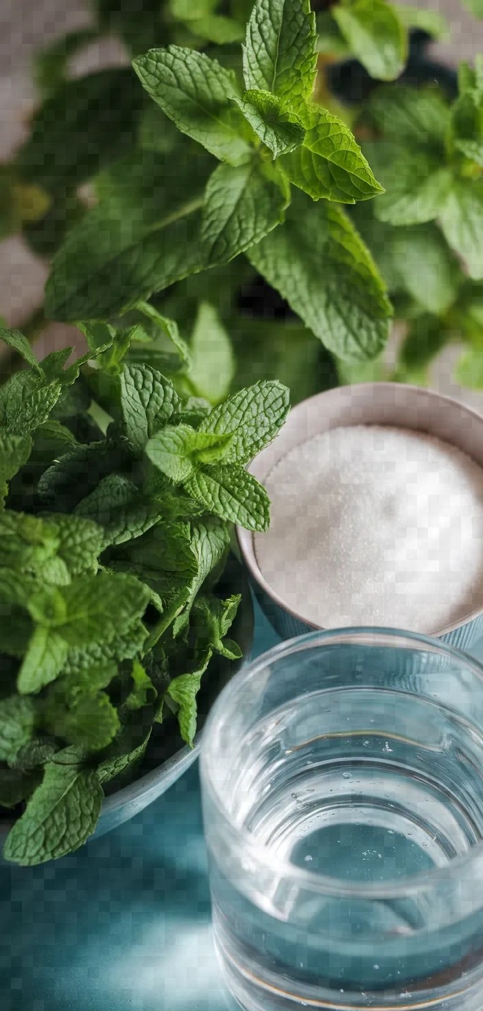 Ingredients photo for Mint Simple Syrup Recipe