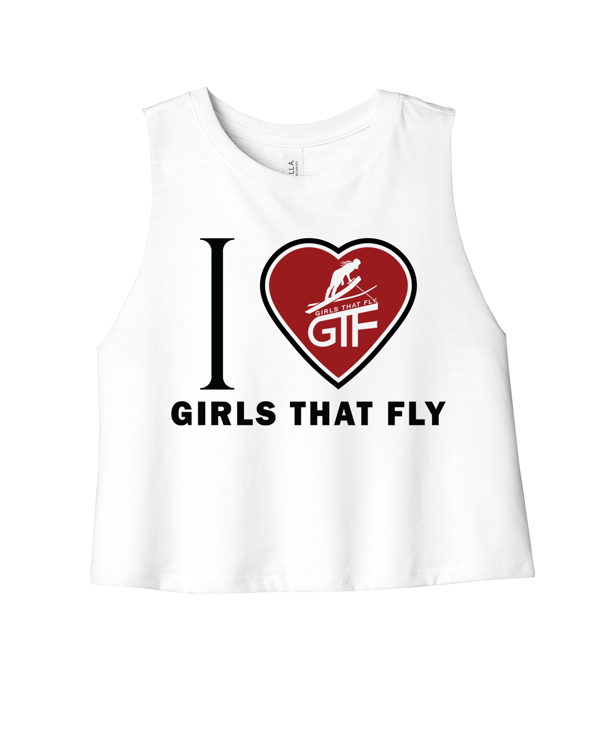 GTF Cropped Tank in White