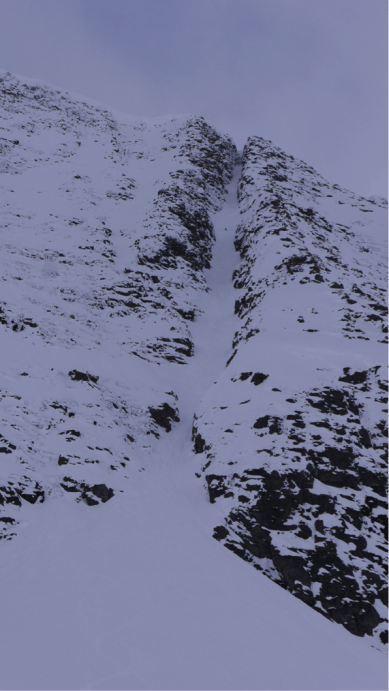 Øksehogget (the ‘axe cleave’) from below