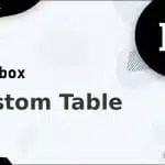 Meta Box - Custom Table