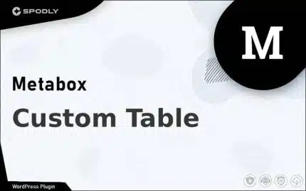 Meta Box - Custom Table