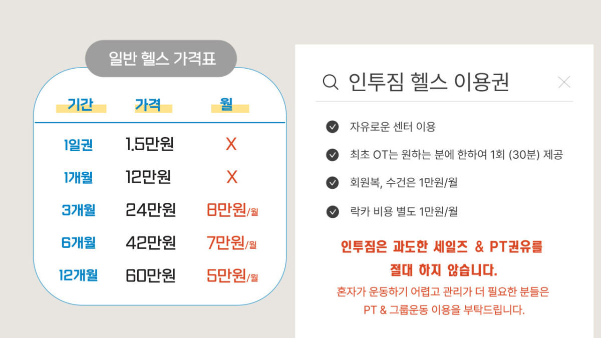 가격표