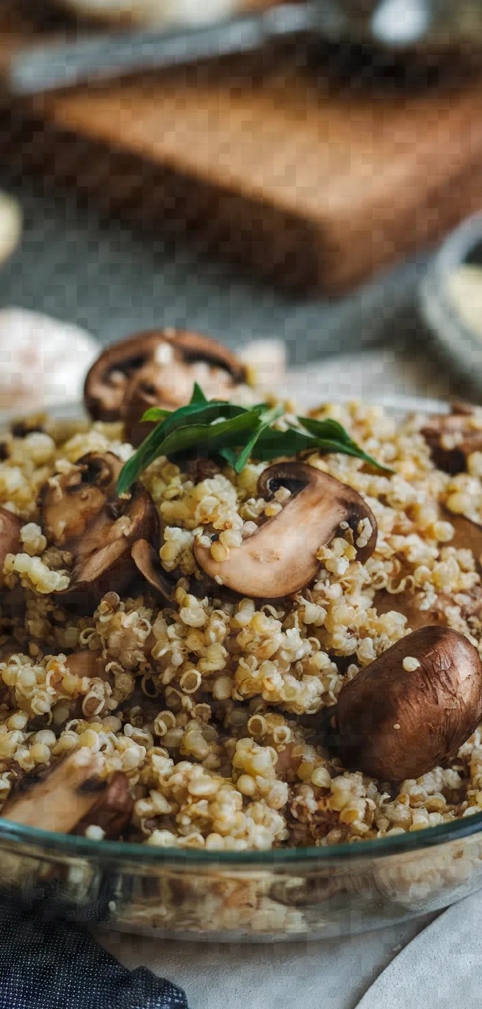 Photo of Garlic Mushroom Quinoa Recipe