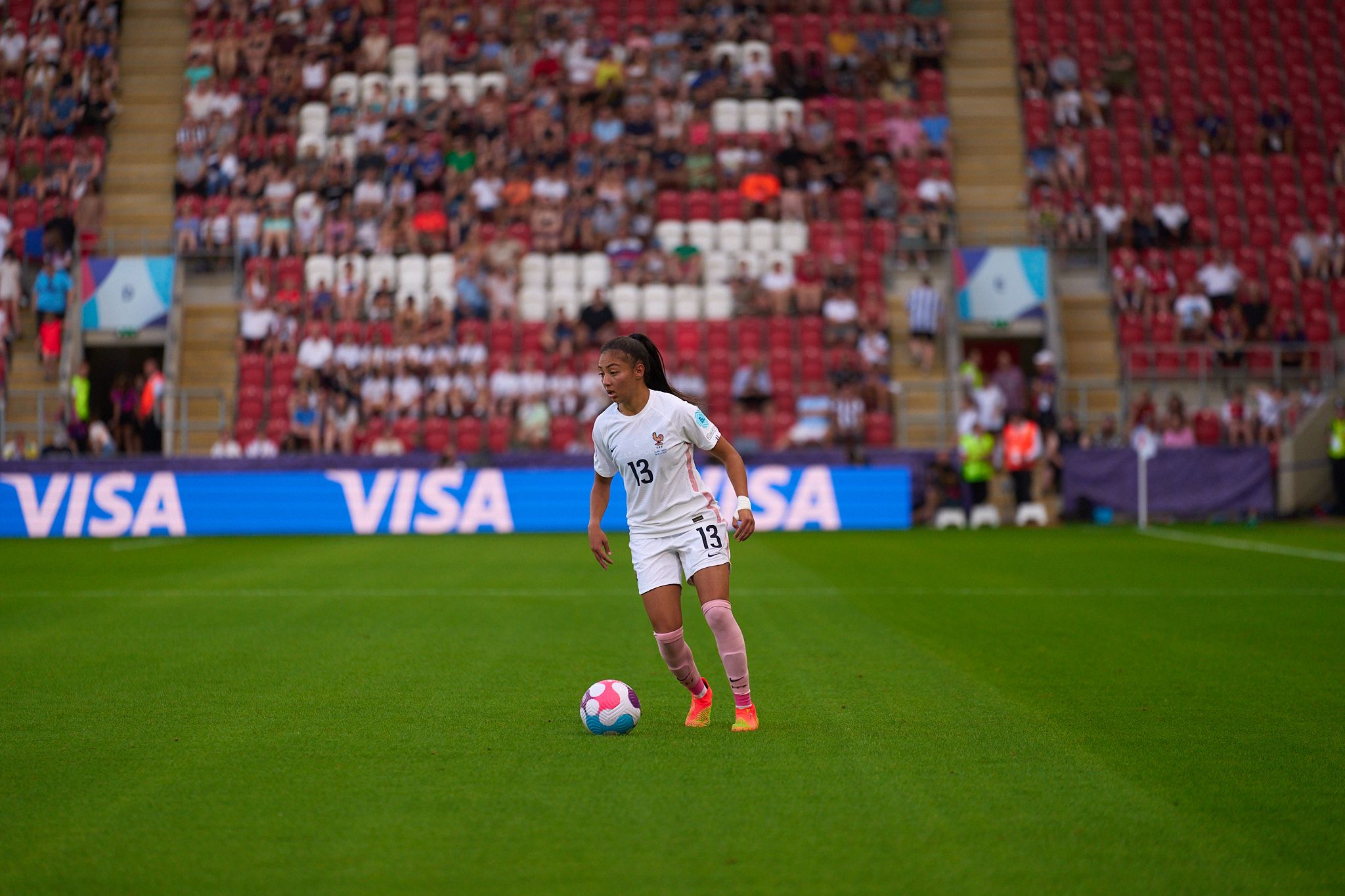 Selma Bacha. France vs Iceland. Women's euro 2022.