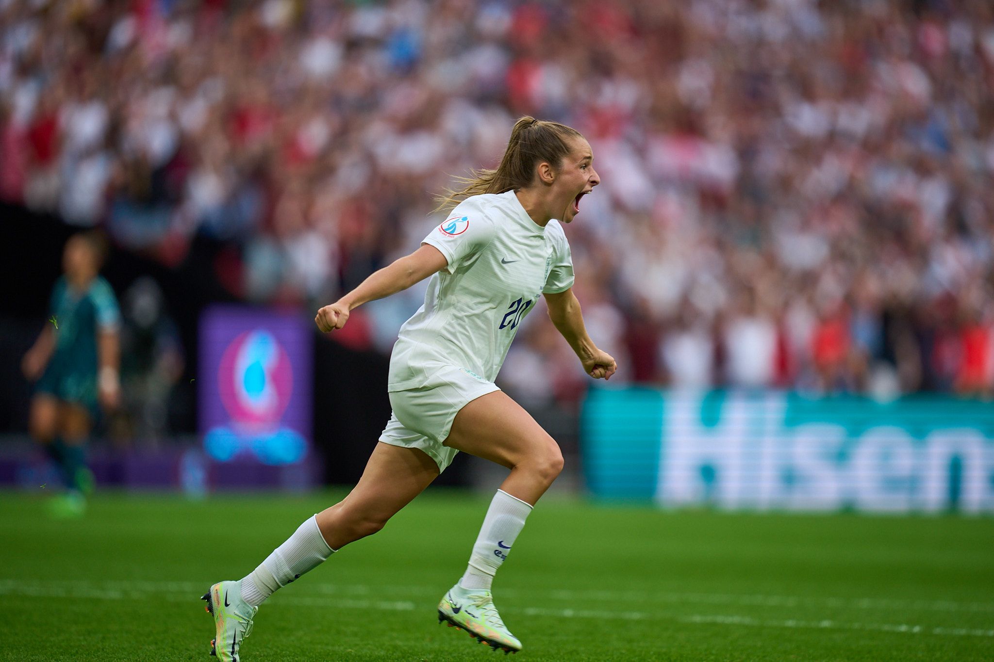 Ella Toone scores against Germany at the UEFA women's euro 2022