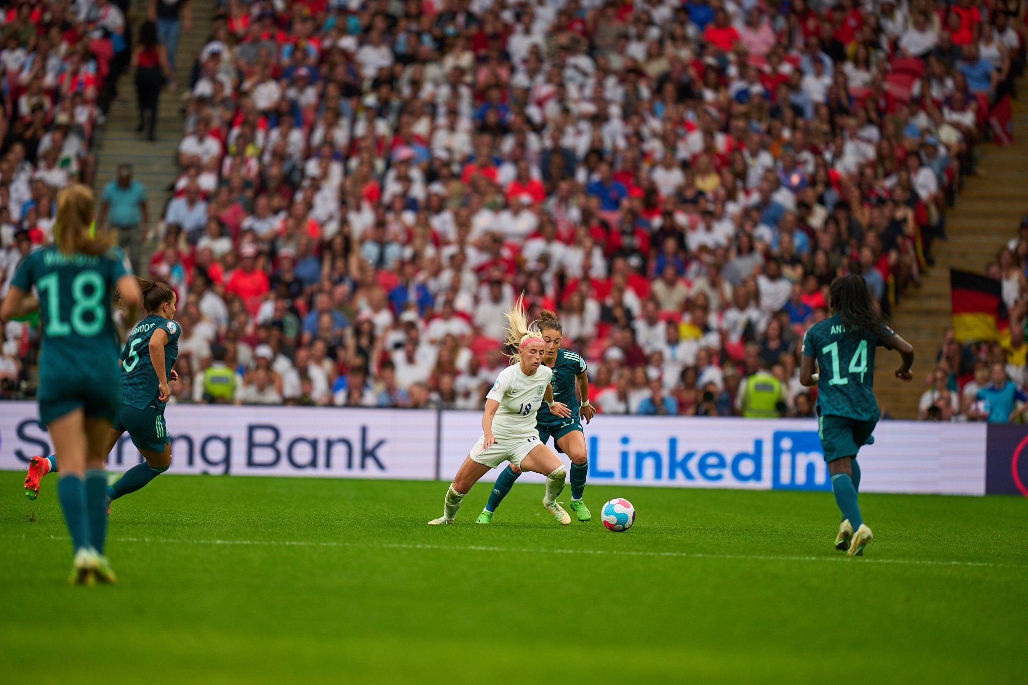 Chloe Kelly. England vs Germany. UEFA Women's Euro 2022 Final.