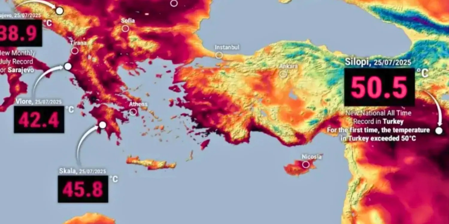 Récord histórico de calor: Turquía alcanza los 50.5°C por primera vez