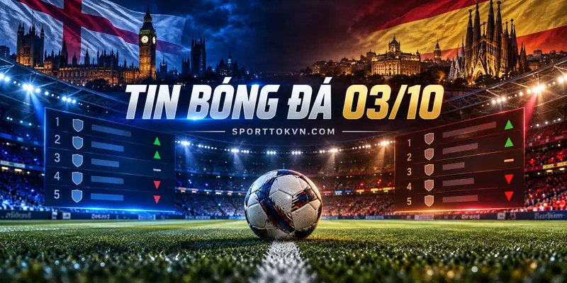 Tin bóng đá 03/10/2026 và bảng xếp hạng Premier League, La Liga