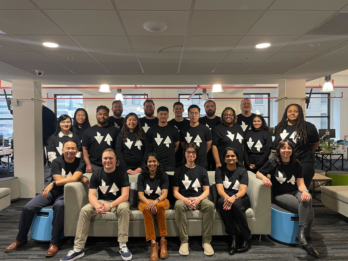 Students in the August 2023 class of the Zip Code Wilmington boot camp pose for a photo.