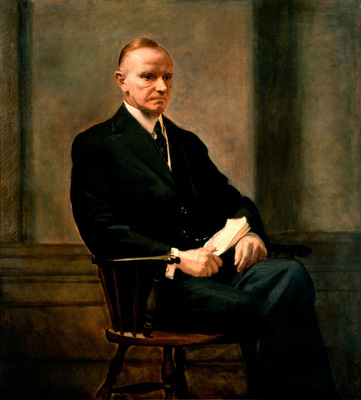 Calvin Coolidge Portrait By Charles S Hopkinson On Cuseum
