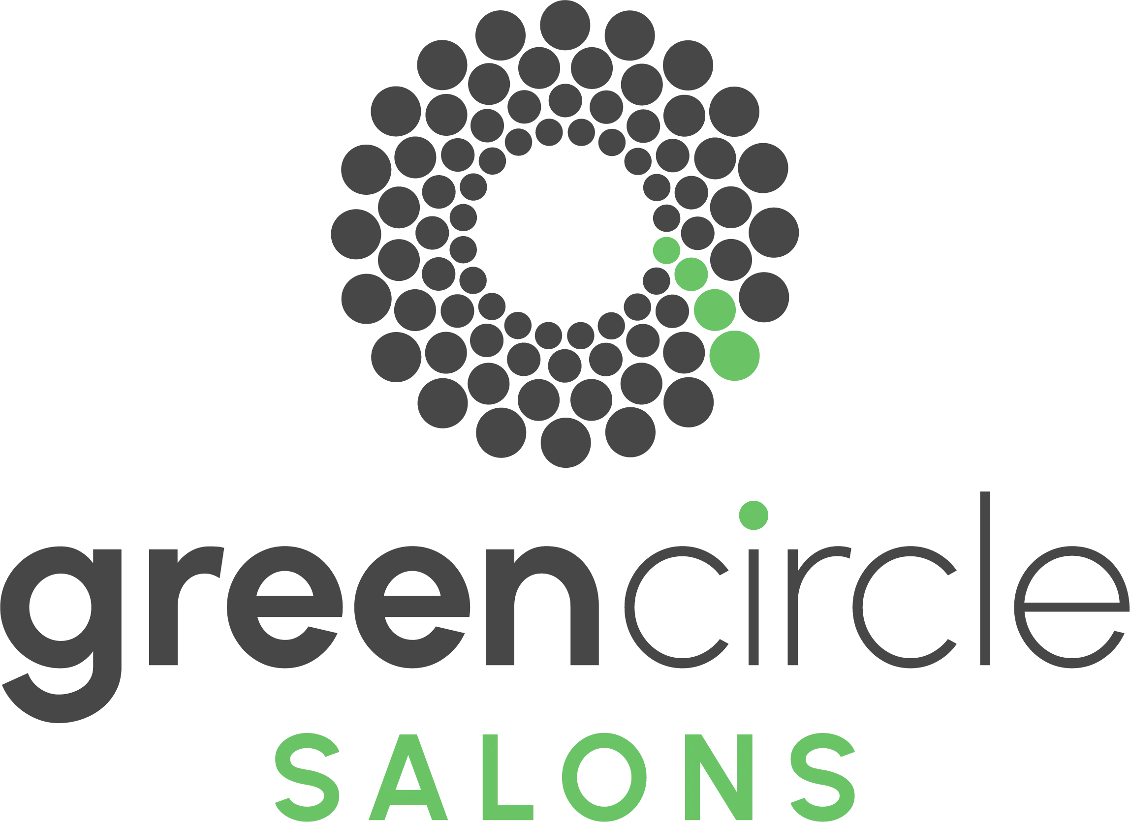 Certified Green Circle Salon badge logo, symbolizing eco-conscious beauty practices