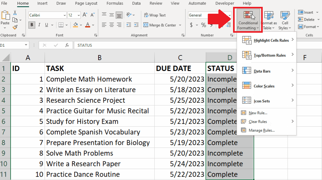 How to make a tracker in excel