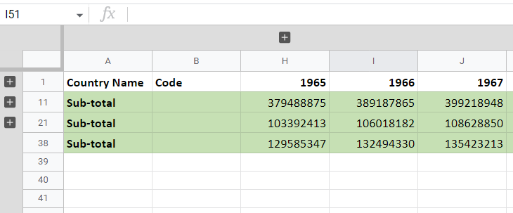 How to group in google sheets