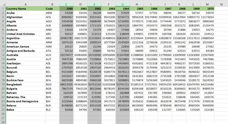 How to select two separate columns in excel - SpreadCheaters