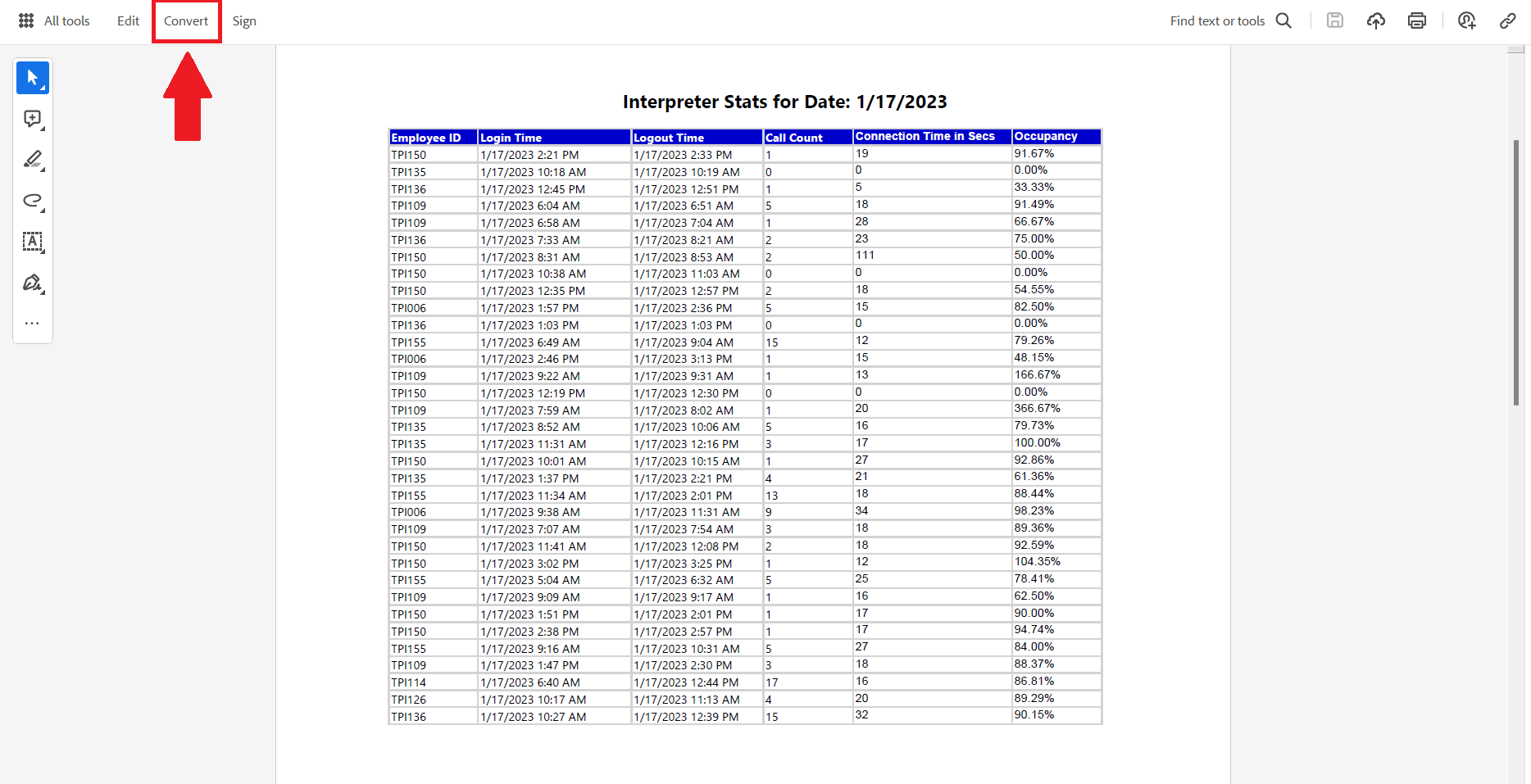How to convert pdf to an excel file