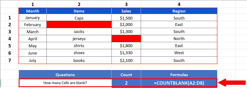 How to count cells in excel