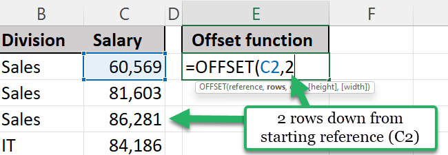 2 – Rows argument Rows argument
