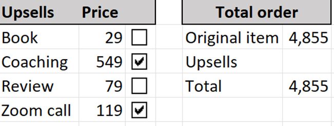 9 – Multiple Checkboxes visual example Checkbox in Excel - Multiple Form Controls Checkboxes